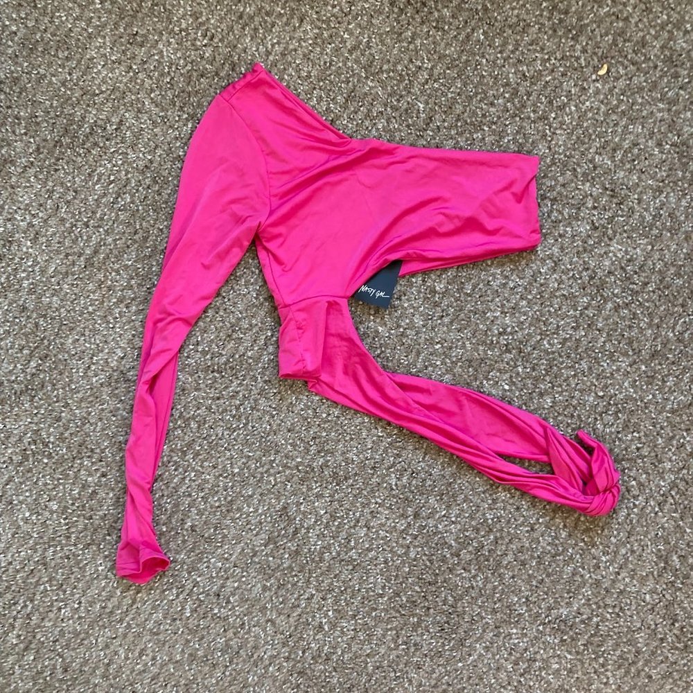 Bright Pink Cropped Going Out Top